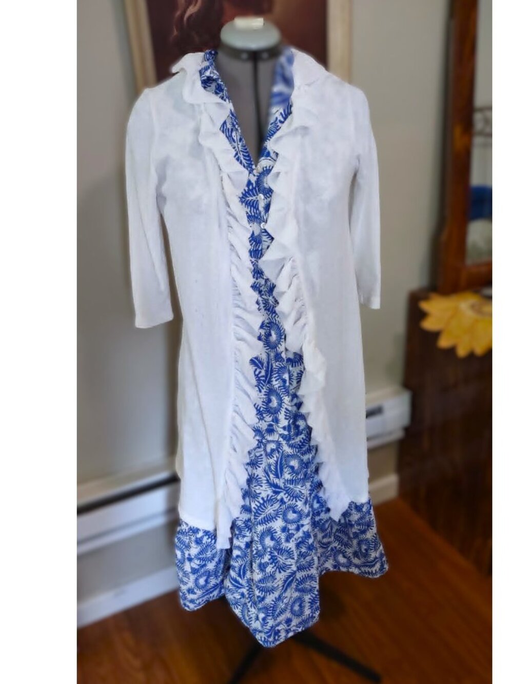 White Ruffle Cardigan